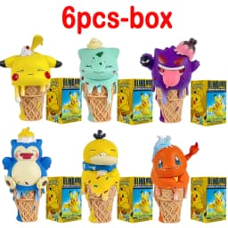 Pokemon Ice Cream Pikachu Snorlax Psyduck Gengar Anime Figure Blind Box Toys Tabletop Ornaments Christmas and Birthday Gifts