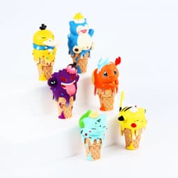 Pokemon Ice Cream Pikachu Snorlax Psyduck Gengar Anime Figure Blind Box Toys Tabletop Ornaments Christmas and Birthday Gifts