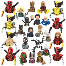Blind Box Mini Building Blocks TV6207 Figures Big Goblin Spiderman Iron Man Venom Captain Hawk Deadpool Armor Christmas Gift Toy