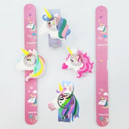 Cartoon Dinosaur Unicorn Shark Toys Children Watches Colorful Slap Printed Strap Kids Watch Girl Boy Christmas Party Gift Clock