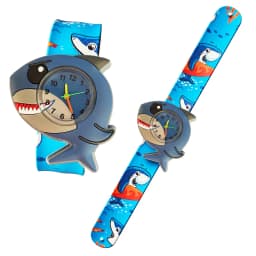 Cartoon Dinosaur Unicorn Shark Toys Children Watches Colorful Slap Printed Strap Kids Watch Girl Boy Christmas Party Gift Clock