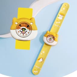 Cartoon Dinosaur Unicorn Shark Toys Children Watches Colorful Slap Printed Strap Kids Watch Girl Boy Christmas Party Gift Clock