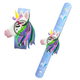 Cartoon Dinosaur Unicorn Shark Toys Children Watches Colorful Slap Printed Strap Kids Watch Girl Boy Christmas Party Gift Clock