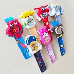Cartoon Dinosaur Unicorn Shark Toys Children Watches Colorful Slap Printed Strap Kids Watch Girl Boy Christmas Party Gift Clock