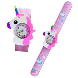 Cartoon Dinosaur Unicorn Shark Toys Children Watches Colorful Slap Printed Strap Kids Watch Girl Boy Christmas Party Gift Clock