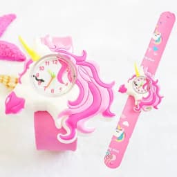 Cartoon Dinosaur Unicorn Shark Toys Children Watches Colorful Slap Printed Strap Kids Watch Girl Boy Christmas Party Gift Clock