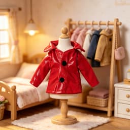 30CM Christmas Doll Fashion Leather Coat Doll Handsome Fashion Eye Catching Dressing Suitable for 30CM Christmas Doll