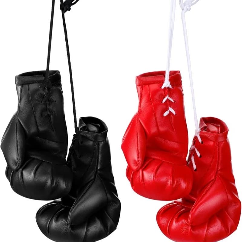 Mini Boxing Gloves Are Used for Car Mirrors Boxing Party Gifts Christmas Decorations Pendants Car Accessories and Keychains