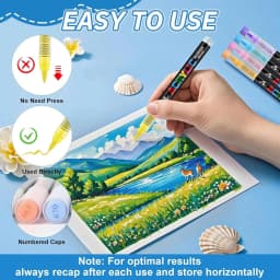 72 Colors Acrylic Paint Pens Markers Set Brush Tip Paint Marker For Rock Painting Wood Canvas Stone Christmas Gift DIY Crafts