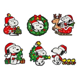 6Pcs Cute Puppy Christmas Enamel Pins Santa Tree White Dog Animal Brooch Puppy Lapel Badge For Backpack Hat Xmas Holiday Gift