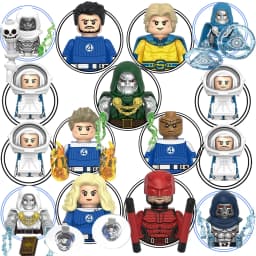 Blind Box Mini Building Blocks G0147 Figures Big Goblin Spiderman Iron Man Venom Captain Hawk Deadpool Armor Christmas Gift Toys