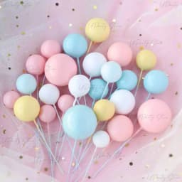 50/100pcs Cake Ball Picks Topper Wholesale 4 Sizes Foam Balls Cake Toppers for Birthday Christmas Wedding Cake Decoration Favor