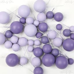 50/100pcs Cake Ball Picks Topper Wholesale 4 Sizes Foam Balls Cake Toppers for Birthday Christmas Wedding Cake Decoration Favor