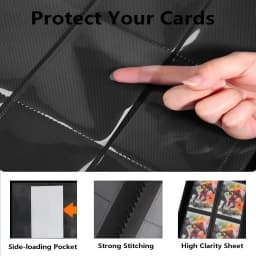 Premium Business Trading Card Binder with 12 Pockets, TCG Binder, with 480 Side-Loading Pockets, Trading Card Album suitable for MTG, Yugioh, Baseball, Football cards, perfect for boys, girls, and card enthusiasts, Thanksgiving gift, Christmas gift