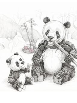 626PCS Panda Building Blocks 3in1 Christmas Gift Set Party Favors Animal Toys for Kids Home Decoration