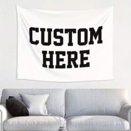 1pc Customizable Personalized Tapestry With Photos And Text, For Birthday, Wedding, Halloween, Christmas, Party