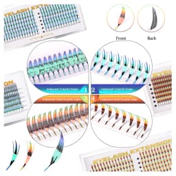 New Fashion Shiny Tinsel Comic Spire Eyelash Extension Holographic Manga False Eyelashes Anime Colorful Eyelashes For Christmas