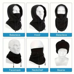 Winter Balaclava Face Mask, Windproof Thermal Hooded Scarf for Skiing Cycling Fishing, Cold Weather Sports Gear, Christmas Gift