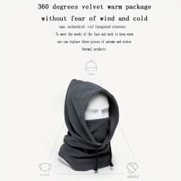 Winter Balaclava Face Mask, Windproof Thermal Hooded Scarf for Skiing Cycling Fishing, Cold Weather Sports Gear, Christmas Gift
