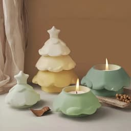 3-Tier Silicone Christmas Tree Mold Suitable for Candle, Resin, Cement, and Plaster Casting - Holiday Decorations, DIY Crafts