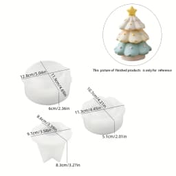 3-Tier Silicone Christmas Tree Mold Suitable for Candle, Resin, Cement, and Plaster Casting - Holiday Decorations, DIY Crafts