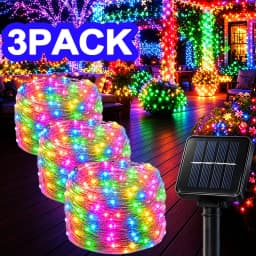 Solar LED String Lights Waterproof 8modes Christmas Garland Decor for Garden Patio Balcony Fence Festival Fairy Lights