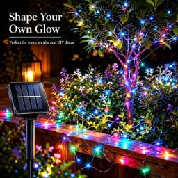 Solar LED String Lights Waterproof 8modes Christmas Garland Decor for Garden Patio Balcony Fence Festival Fairy Lights