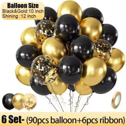 180/15pcs Latex Balloons Shiny Sequin Black Gold Inflatable Balloon for Wedding Party Birthday Christmas Home Decor Supplies