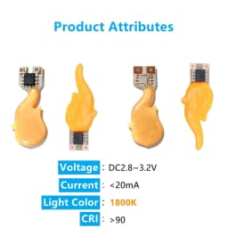 100~1PCS Wholesale DC3V-5V Led COB Flash Candles Edison Flame Warm White 2200K LED Filament Diode DIY Christmas Party Decoration