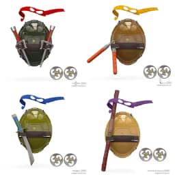 Teenage Mutant Ninja Turtles Tmnt Turtle Shell Backpack Cosplay Costume Set For Boys Party Role Play Props Halloween Christmas