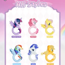 Pinky My Little Pony Girl's Ring Accessory Random 1pc Blind Box. Perfect for Birthday Gifts, Christmas & Halloween.