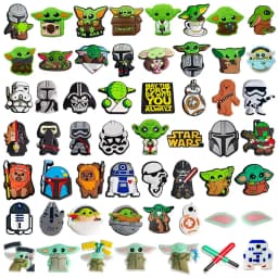 13-55Pcs Hot Toys Star Wars Shoe Charms For Slides Clog Sandals Shoes Decorations Accessories For Christmas Birthday Gifts