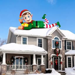 10FT Large Size Christmas Inflatable, Christmas Party Sprite, Celebration Party Decoration, Holiday Floor Decoration