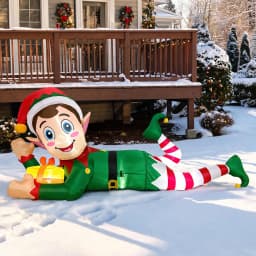 10FT Large Size Christmas Inflatable, Christmas Party Sprite, Celebration Party Decoration, Holiday Floor Decoration