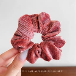 2026 New Christmas Red Color Hair Scrunchies For Women Girls Fashion High Elasticity No Hurt Hair Elastics New Year Accessories