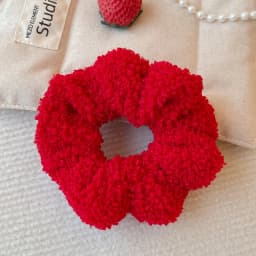 2026 New Christmas Red Color Hair Scrunchies For Women Girls Fashion High Elasticity No Hurt Hair Elastics New Year Accessories