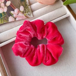 2026 New Christmas Red Color Hair Scrunchies For Women Girls Fashion High Elasticity No Hurt Hair Elastics New Year Accessories
