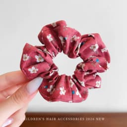 2026 New Christmas Red Color Hair Scrunchies For Women Girls Fashion High Elasticity No Hurt Hair Elastics New Year Accessories