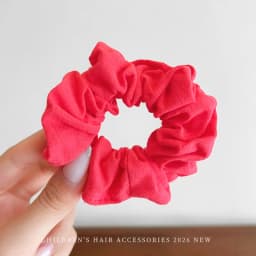 2026 New Christmas Red Color Hair Scrunchies For Women Girls Fashion High Elasticity No Hurt Hair Elastics New Year Accessories
