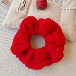 2026 New Christmas Red Color Hair Scrunchies For Women Girls Fashion High Elasticity No Hurt Hair Elastics New Year Accessories