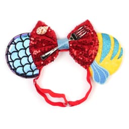 Mouse Ears Adjustable Headband Cartoon Sequin Bows Headband Birthday Party Christmas Princess Cosplay Costume For Women Adult