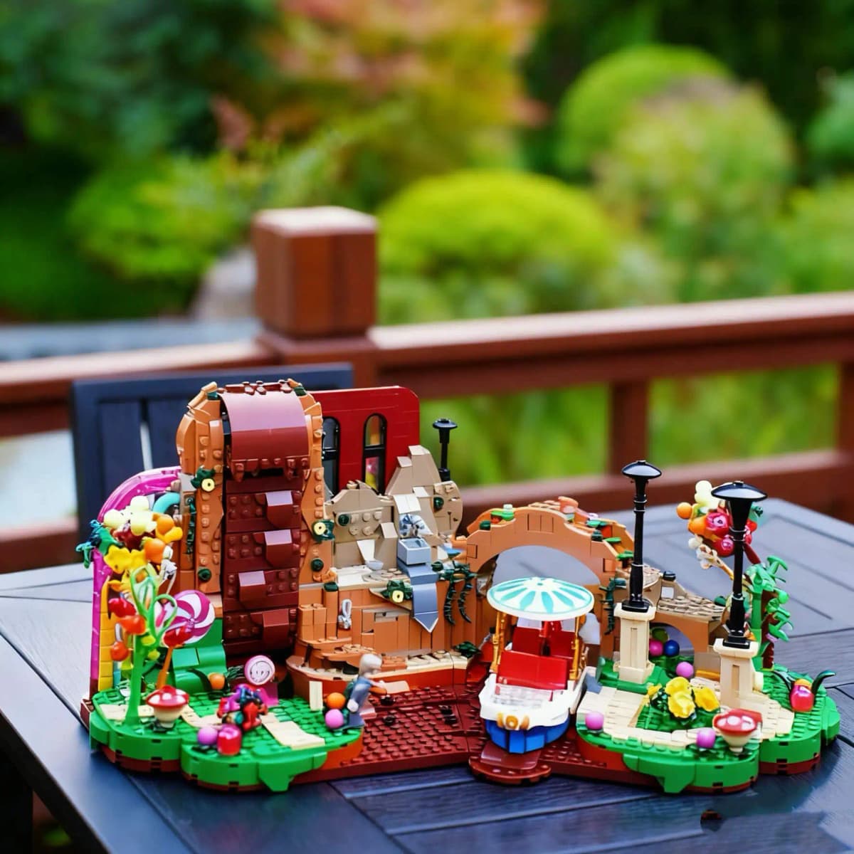 Creative Candy Chocolate Factory Set Compatible with Street View Assembly Building Blocks Toys Birthday and Christmas Gifts