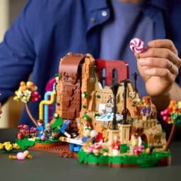 Creative Candy Chocolate Factory Set Compatible with Street View Assembly Building Blocks Toys Birthday and Christmas Gifts