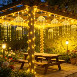 2/4Pcs Outdoor Solar LED Hanging Jellyfish Lights, 8 Lighting Modes for Patio Eaves Balcony Porch Trees Christmas Decoration