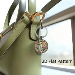 2D Flat Italy Map Metal Keychain, Durable Iron Zinc Alloy Colorful Design, Italian Culture Scenic Gift for Birthday Christmas