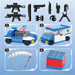 City Police Station Building Blocks Police Car Building Blocks Construction Building Blocks Children Toys Christmas Holiday Gift