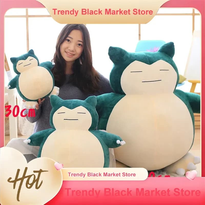 30cm/50cm Snorlax Doll Pokemon Cartoon Stuffed Plush Toy Anime Movie Pocket Monster Soft Animal Game Doll For Christmas Gift