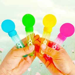 4/8/12Pcs 4.3x14cm Soap-free Liquid Bubble Tube Birthday Celebration Wedding Party Halloween Christmas Carnival Gift Decoration