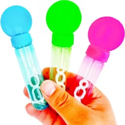 4/8/12Pcs 4.3x14cm Soap-free Liquid Bubble Tube Birthday Celebration Wedding Party Halloween Christmas Carnival Gift Decoration