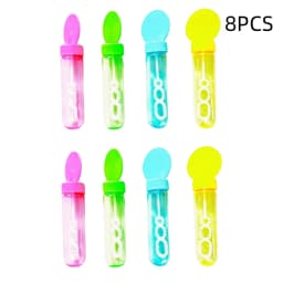 4/8/12Pcs 4.3x14cm Soap-free Liquid Bubble Tube Birthday Celebration Wedding Party Halloween Christmas Carnival Gift Decoration